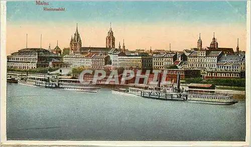 Cartes postales Mainz Rheinansicht Bateau