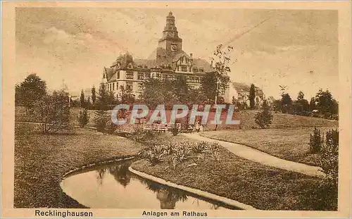 Ansichtskarte AK Recklinghausen Partie im Stadtgarten