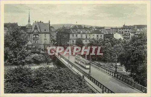 Cartes postales Saarbrucken Luisenbrucke Tramway