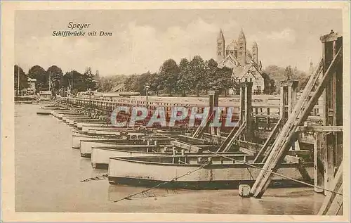 Cartes postales Speyer Schiffbrucke mit Dom
