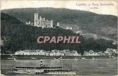 Cartes postales Capellen u Burg Stolzenfels Bateau