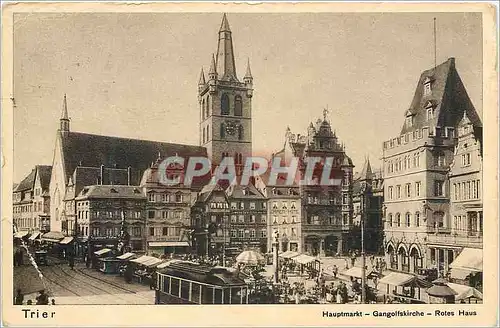 Cartes postales Trier Hauptmarkt Gangolfskirche Rotes Haus