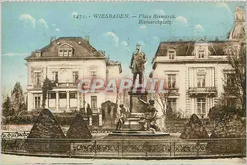 Cartes postales Wiesbaden Place Bismarck