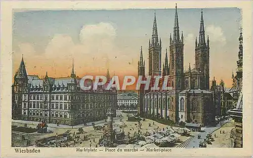 Cartes postales Wiesbaden Marktplatz