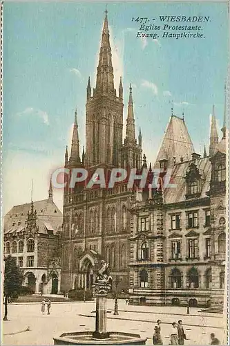 Cartes postales Wiesbaden Eglise Protestante