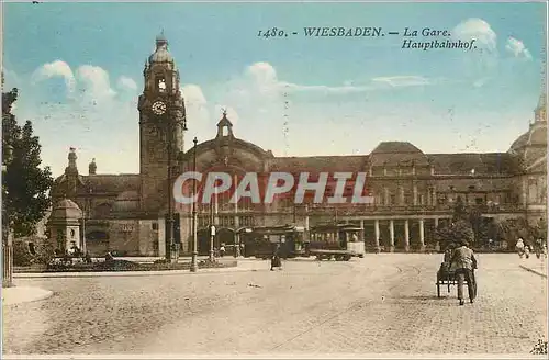 Cartes postales Wiesbaden La Gare