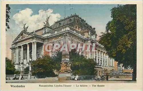 Cartes postales Wiesbaden Le theater