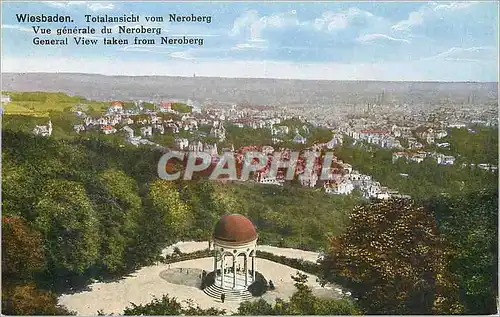Cartes postales Wiesbaden Vue generale du Neroberg