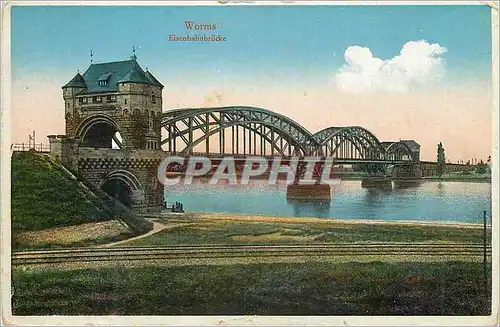 Cartes postales Worms Eisenbahnbrucke