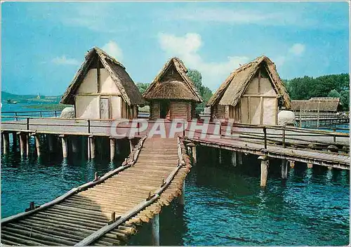 Cartes postales moderne Unteruhldingen am Bodensee Freilichtmuseum Deutscher Vorzeit Pfahldorfer der Stein und Broncezei