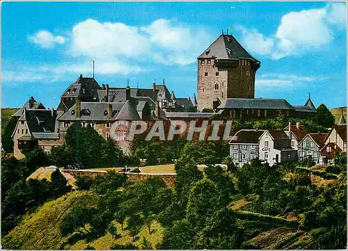 Moderne Karte Bergisches Land Schloss Burg a d Wupper Nostalgiekarte Aufnahme