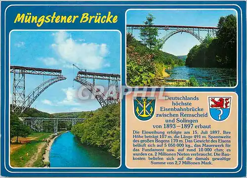 Cartes postales moderne Mungstener Brucke Solingen Mungsten Bergisches Land