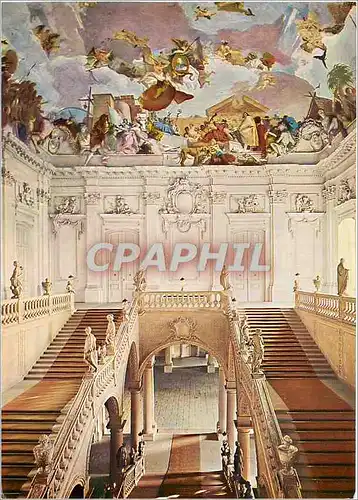 Cartes postales moderne Das Treppen Haus Der Wurzburger Residenz von Balthasar Neumann Deckenfresko die  vier Erdteile