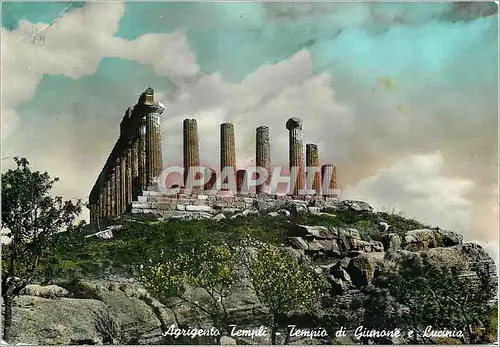 Cartes postales moderne Agrigento Temple de Junon et Lucinia