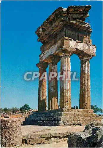 Moderne Karte Agrigento Temple des Dioscuri