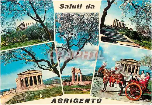 Moderne Karte Saluti da Agrigento Agrigento della Concordia