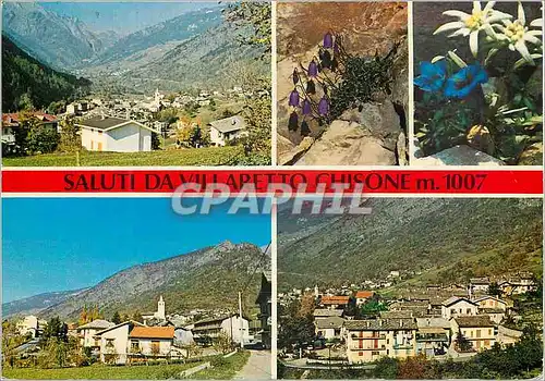 Cartes postales moderne Saluti da Villaretto Chisone Panorama