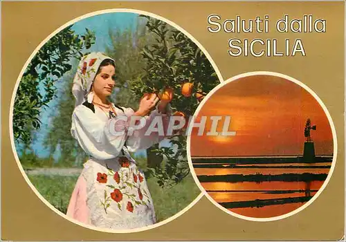 Cartes postales moderne Saluti dalla Sicilia