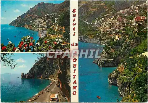 Cartes postales moderne Saluti da Positano Vista de Villa Tre Ville