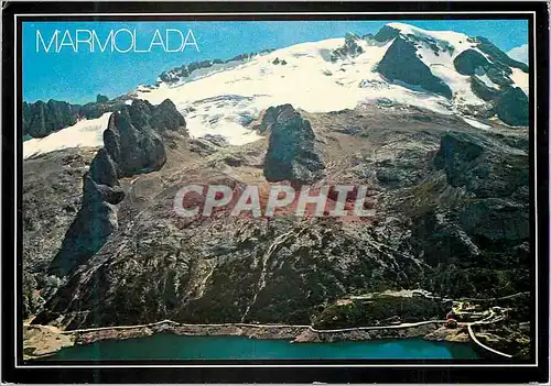 Cartes postales moderne Dolomiti Trentino La Marmolada con il lago Fedaira