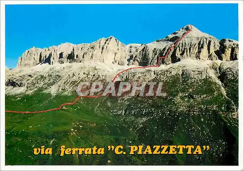 Moderne Karte Dolomiti Gruppo Sella Cima Boe m Ferrata Cesare Piazzetta