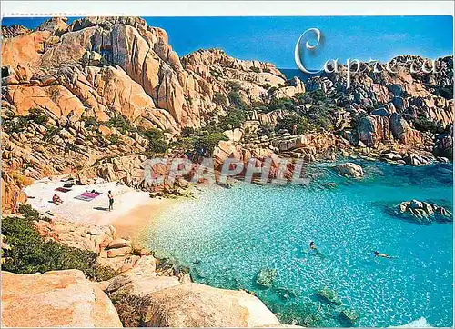Moderne Karte Caprera La Maddalena Ot Parco Nazionale de la Maddalena Cala Cotticio