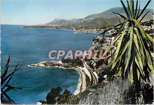 Cartes postales moderne La Cote D Azur Grimaldi Italie Dans le fond