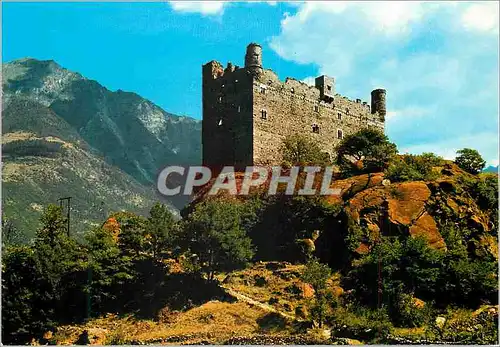 Moderne Karte Vallee d Aosta Chateau d Ussel xiv siecle