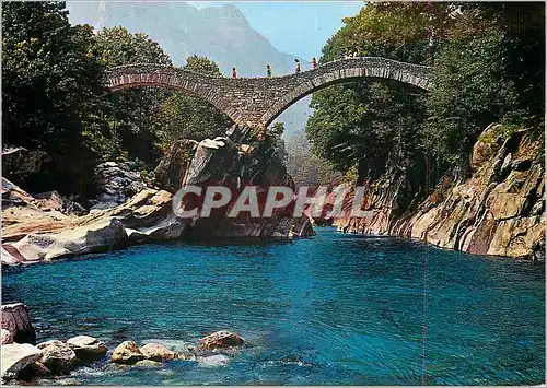 Cartes postales moderne Ticino Pittoresque Lavertezzo valle Verzasca Ponye del Saiti