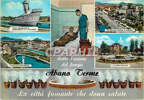 Cartes postales moderne Abano Terme La Ville fumant qui donne de la sante