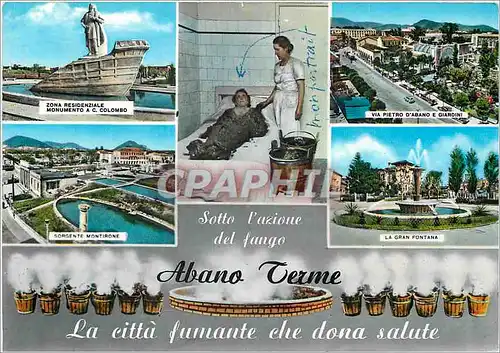 Cartes postales moderne Abano Terme La Ville fumant qui donne de la sante