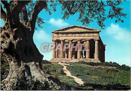 Moderne Karte Agrigento Temple de la Concorde