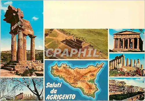 Cartes postales moderne Saluti da Agrigento Templo deila Concordia