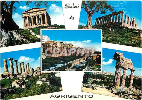 Cartes postales moderne Saluti da Agrigento Templo deila Concordia