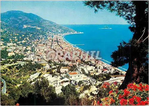 Moderne Karte Alassio Riviera des Fleurs Vue generale