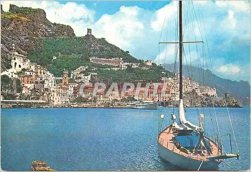 Cartes postales moderne Amalfi Panorama Bateau