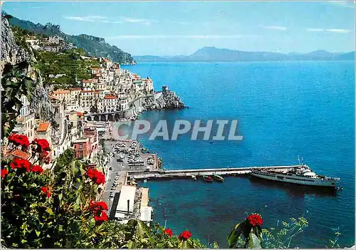 Moderne Karte Amalfi Vue generale