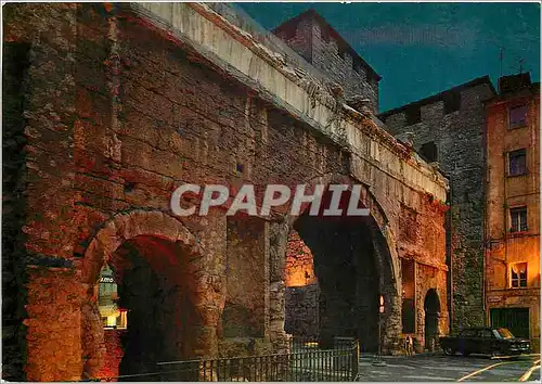 Cartes postales moderne Aosta Portes Pretoriane Nocturne