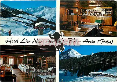 Moderne Karte Hotel Lion Noir Pila Aosta