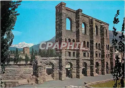 Moderne Karte Aosta Valle d Aosta Ruines du Theatre Romain