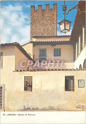 Moderne Karte Arezzo Maison de Petrarca