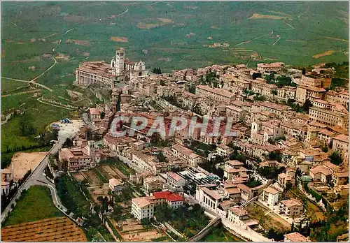 Moderne Karte Assisi Vue de l avion Cote Ouest