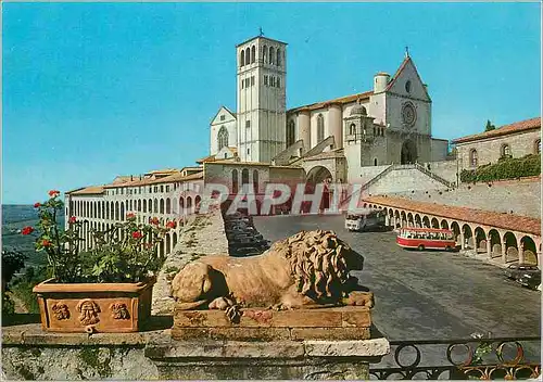 Moderne Karte Assisi Basilique de St Francois et Couvent