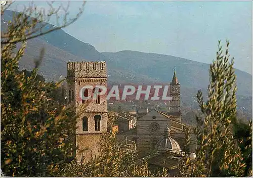 Cartes postales moderne Assisi Tour Municipale et Eglise de St Claire