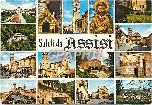 Cartes postales moderne Saluti da Assisi