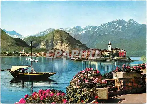 Moderne Karte Lac Majeur Baveno ed Isola Superiore