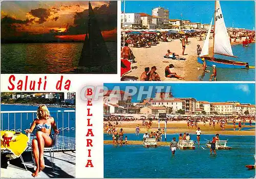 Moderne Karte Saluti da Bellaria