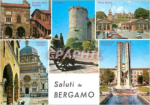 Moderne Karte Saluti da Bergamo