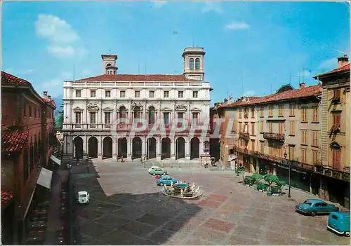 Cartes postales moderne Bergamo Alta Plazza Vecchla Fontaine et Contarini et Bibliotheque Municipale