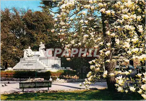 Moderne Karte Bergamo Monument a Donizetti